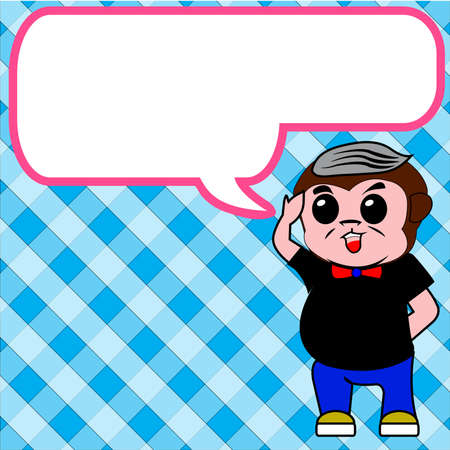 Monkey text boxのイラスト素材