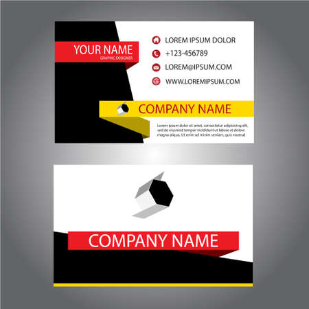 A black and white business cardのイラスト素材