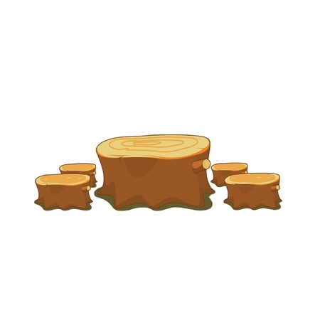 Logs or tree stumpsのイラスト素材
