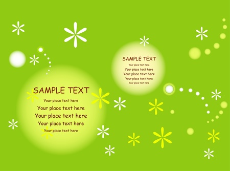 vector background with flower and greenのイラスト素材