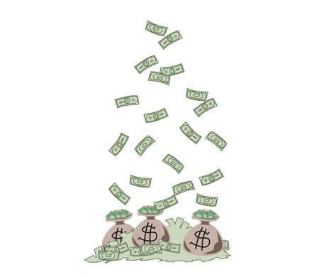 money fallのイラスト素材