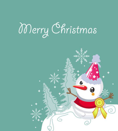  merry christmas cardのイラスト素材