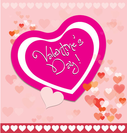 valentine greeting hearts banner and card backgroundのイラスト素材