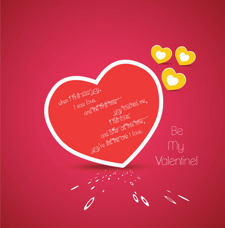 Valentine greetings with heartのイラスト素材