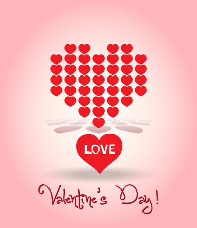 Valentine decoration heartsのイラスト素材