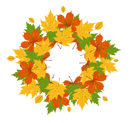 Autumn Leaves backgroundのイラスト素材