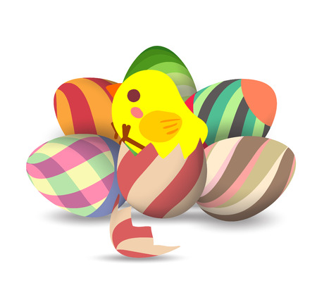 eggs hatchのイラスト素材