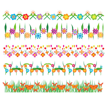 Set of Lace Paper with flowerのイラスト素材