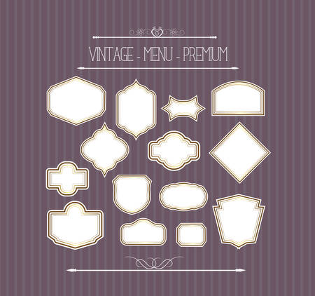 Ornate callgraphic framesのイラスト素材