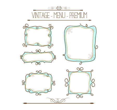 Doodle framesのイラスト素材