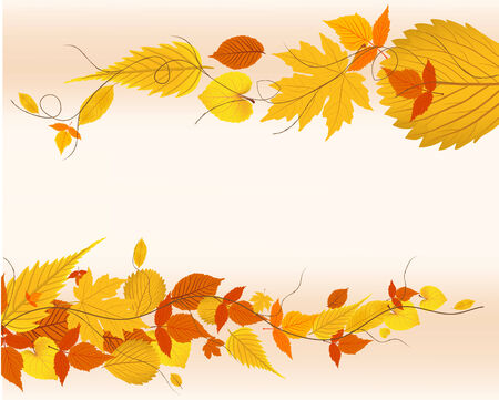 autumn background with leavesのイラスト素材