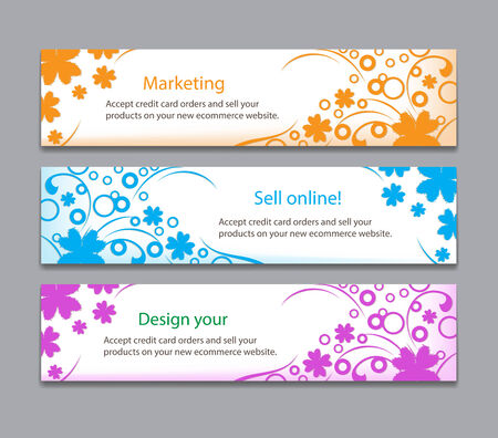 flower colourful bannerのイラスト素材