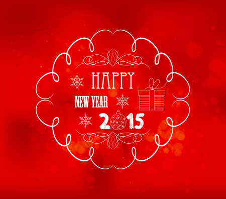happy new year light vector backgroundのイラスト素材