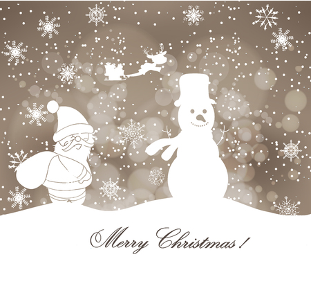 Merry christmas winter backgroundのイラスト素材