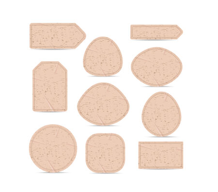 cardboard paper labelsのイラスト素材