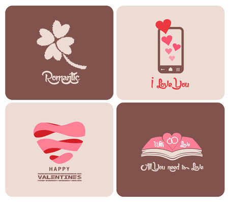 Vintage styled Valentines Day Cardのイラスト素材