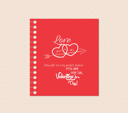 valentines day greeting card with noteのイラスト素材