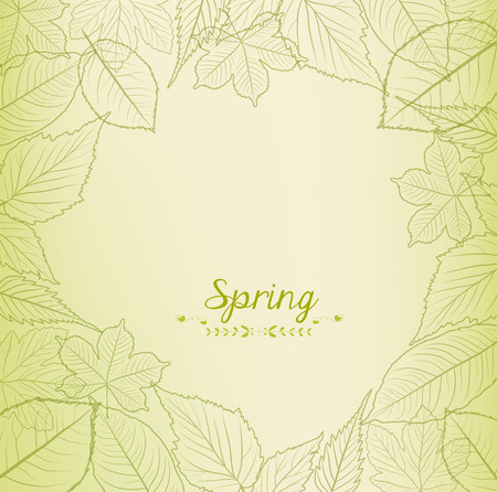 Fresh green leaves backgroundのイラスト素材