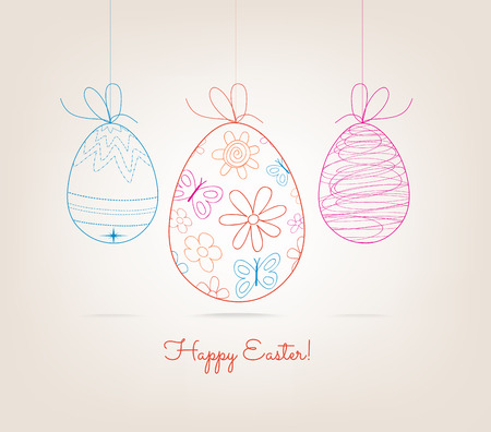 Ornamental doodle easter eggのイラスト素材