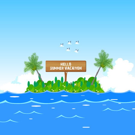 hello to tourist Islandのイラスト素材