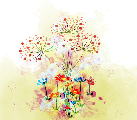 watercolor backgroundの写真素材