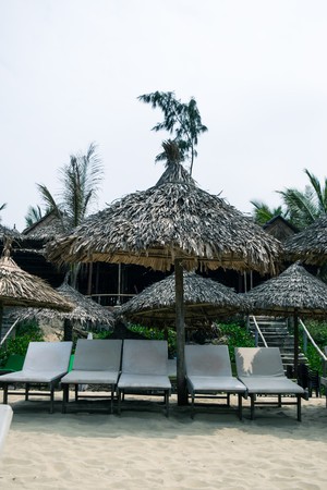 Paradise beach in caribbean tropicalの写真素材