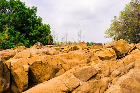 coastal red rocksの写真素材