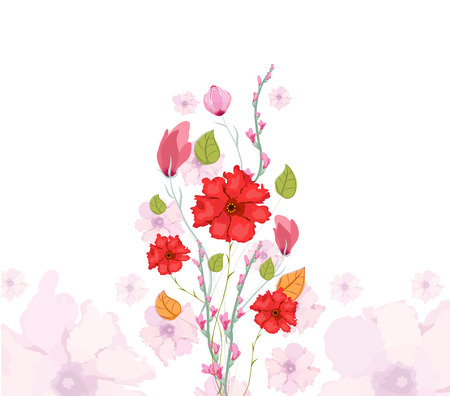 Floral Watercolorのイラスト素材
