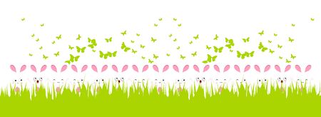 happy easter. Spring bannerのイラスト素材