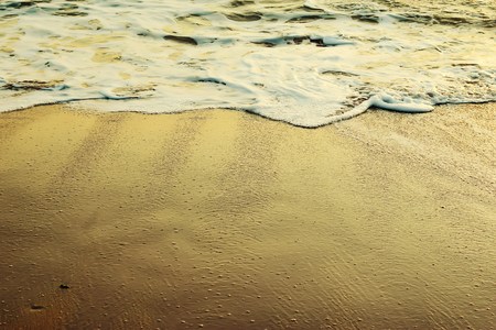 Sunrise on the beach - vintage filterの写真素材