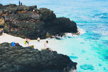 Ly son island in the blue seaのeditorial素材