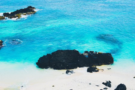 Ly son island in the blue seaの写真素材