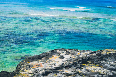 Ly son island in the blue seaの写真素材