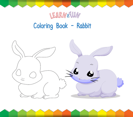 Goat coloring book educational gameのイラスト素材