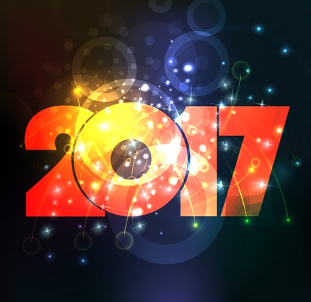 happy new year 2017 abstract background.のイラスト素材
