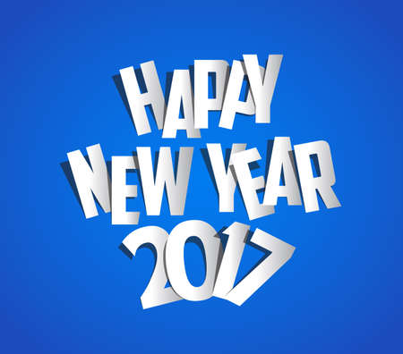 Letter Folding with Paper, Happy New Year 2017