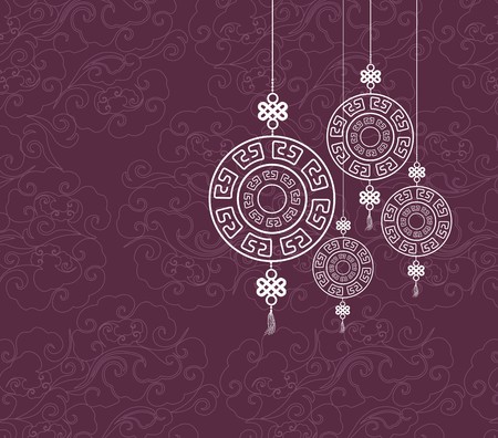 Oriental Happy Chinese New Year pattern Designのイラスト素材