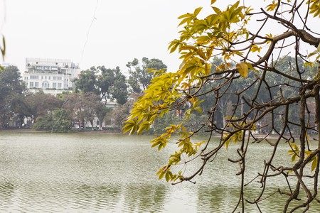 Hoan Kiem Lake, Ha Noi, Vietnamのeditorial素材