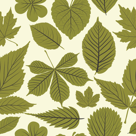 Seamless pattern with leaves, floralのイラスト素材