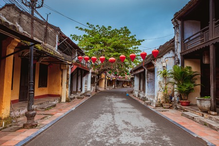 HOI AN, VIETNAM - MARCH 19, 2017: Morning in Hoi An ancient townのeditorial素材