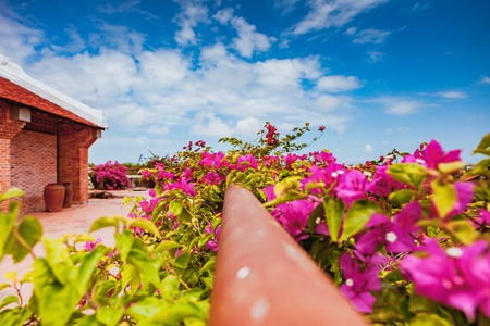 HOI AN, VIETNAM - MARCH 19, 2017: Terra cotta museum in the Thanh Ha Pottery Village. The village was formed at the end of the 15th century, by the Thu Bon river, Quang Nam, Vietnam.のeditorial素材