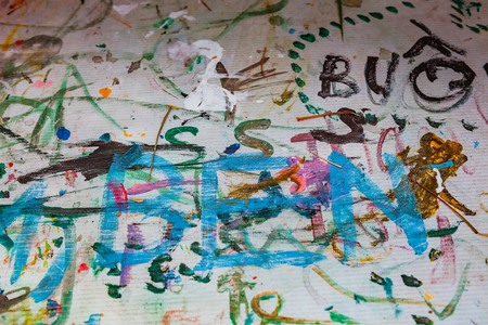 paint on the colourful background