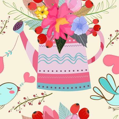 Floral seamless patternのイラスト素材