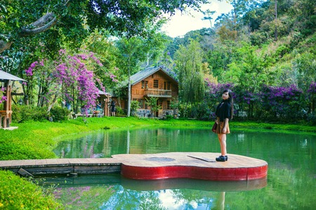 DALAT, VIETNAM - February 17, 2017: Homestay Ma Rung Lu Quan at Da Lat, Lam Dong, Viet Namのeditorial素材