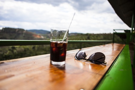 DALAT, VIETNAM - February 17, 2017: Nice landscape view from Me Linh coffee, Da Lat, Viet Nam.のeditorial素材