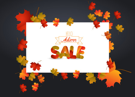 Autumn maple leaves vector designのイラスト素材