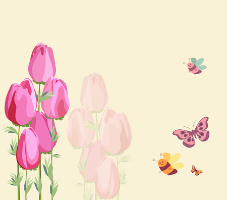 Springs flowers backgroundのイラスト素材