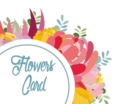 Romantic invitation on Colorful blooming branches backgroundのイラスト素材