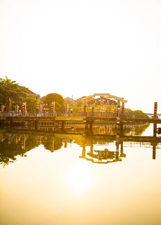 HOI AN, QUANG NAM, VIETNAM, April 26th, 2018: Hoi an ancient town on a early morningのeditorial素材