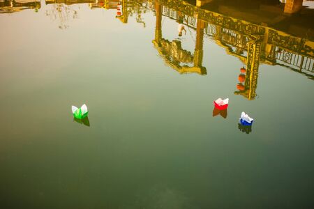HOI AN, QUANG NAM, VIETNAM, April 26th, 2018: Hoi an ancient town on a early morning with lantern on...